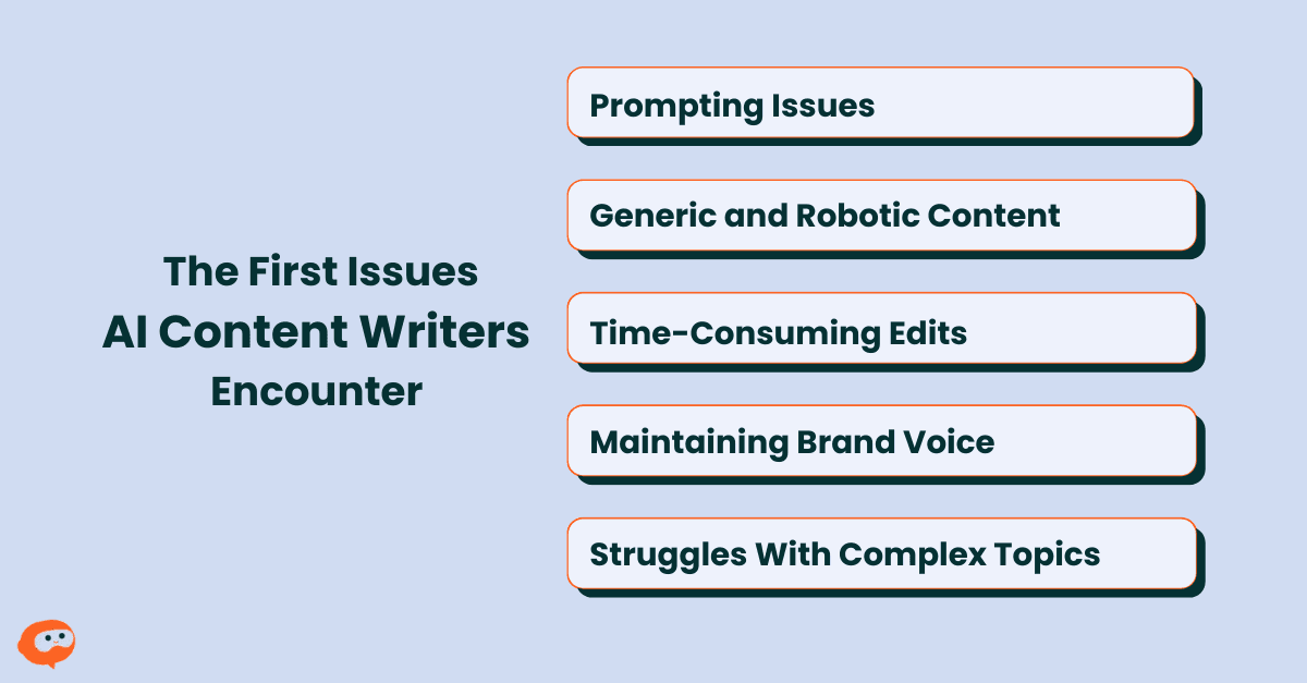 A graph that shows The First Issues AI Content Writers  Encounter